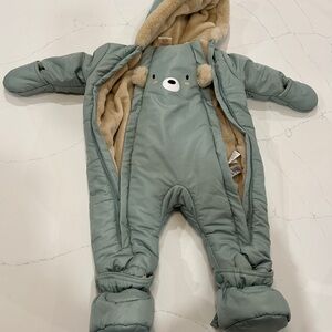 Adorable Bear Hooded Baby Snowsuit